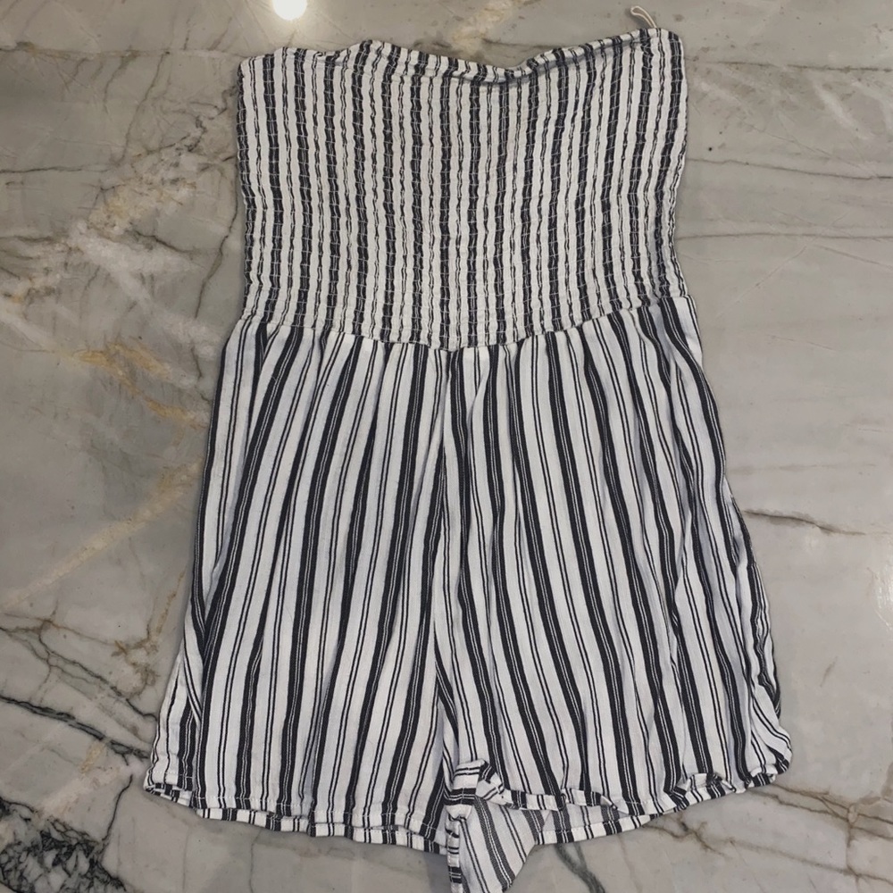 strapless romper